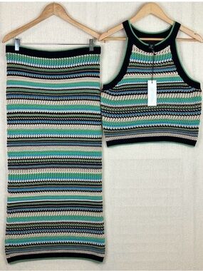 Rachel Zoe never worn Two-Piece Crochet Tank & Skirt Set